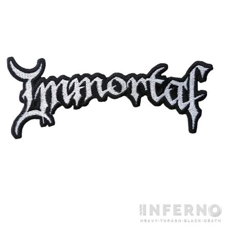 Immortal logo szövött felvarró