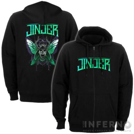Jinjer - Butterfly Skull cipzáras pulóver