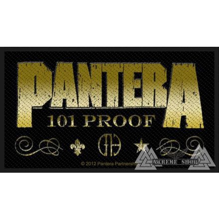 Pantera - Whiskey Label Szövött felvarró