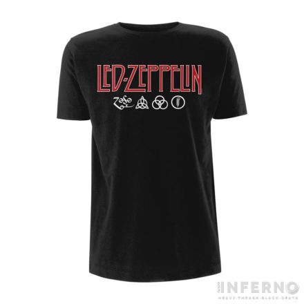 Led Zeppelin - Logo & symbols póló
