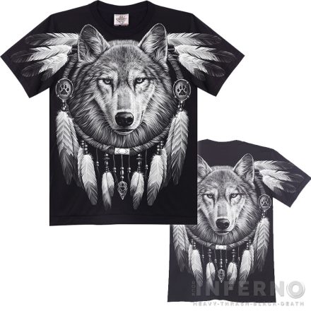 Wolf Dreamcatcher Full mintás póló
