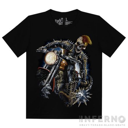 Psychobilly Skeleton Rider - koponyás póló