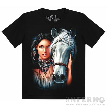 Native Woman & Horse - Indiános póló