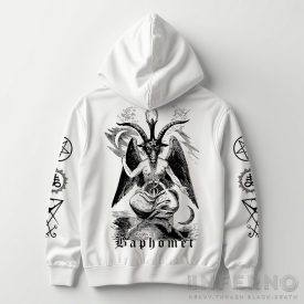 Baphomet - kapucnis pulóver (fehér)