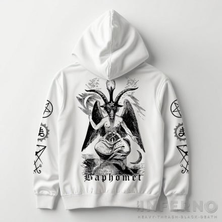 Baphomet - kapucnis pulóver (fehér)