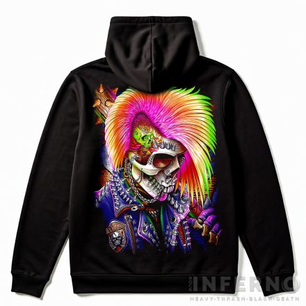 Psychobilly Skeleton - Koponyás kapucnis pulóver