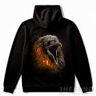 Black Raven - fekete holló kapucnis pulóver