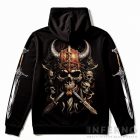 Viking Skull & Swords - Nordic Fantasy kapucnis pulóver
