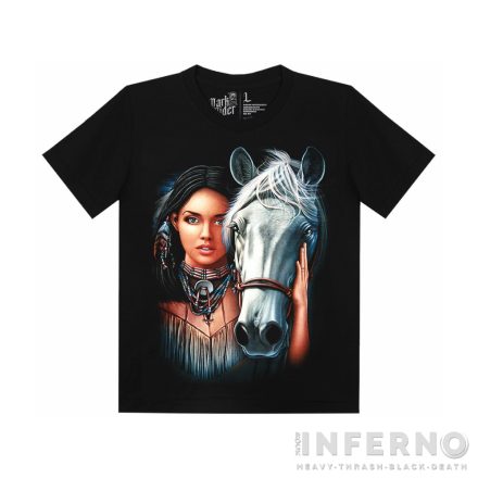 Native Woman & Horse - Indiános gyerek póló