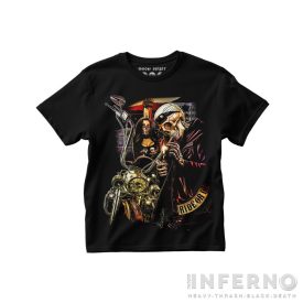 Skeleton rider - motoros gyerek póló