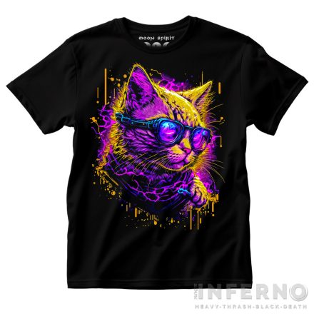 Biker cat - macskás póló