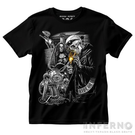 Ride or die black n white - motoros póló