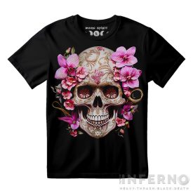 Sugar skull flowers - koponyás póló