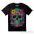 Sugar skull with flowers - koponyás póló
