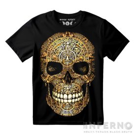 Aztec Carved Skull - koponyás póló