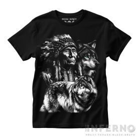 Chief & Wolves - Indiános póló