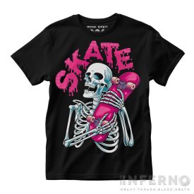Skate - koponyás póló