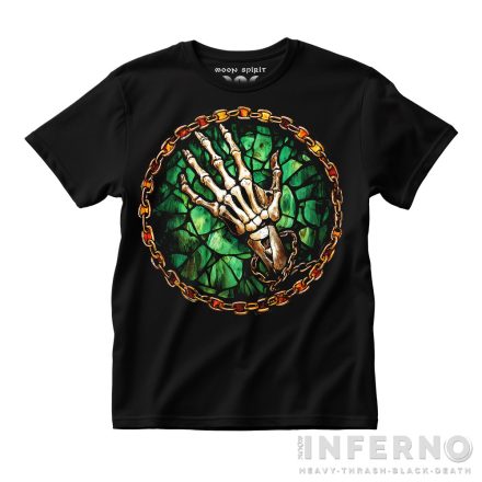 Skeleton hand - stained glass póló