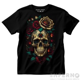Gold rose - koponyás póló