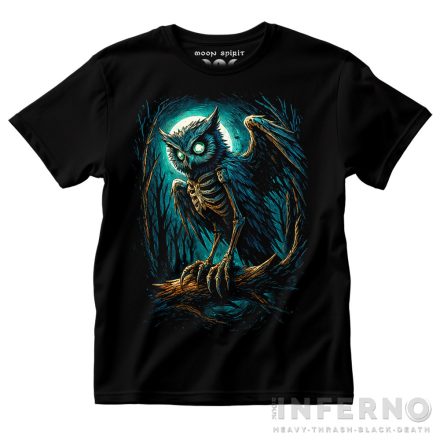 Skeleton owl - baglyos horror póló