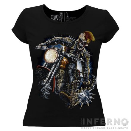  Psychobilly Skeleton Rider - koponyás női póló