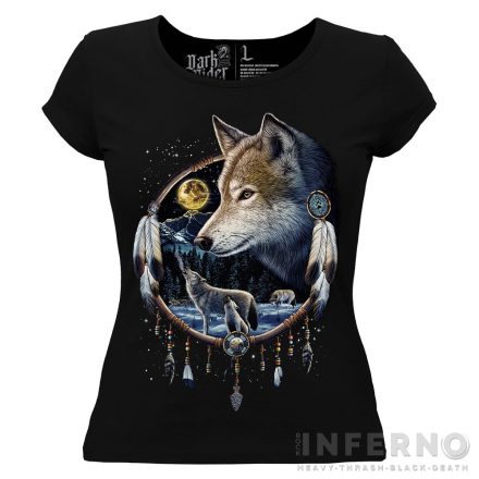 Wolf Dreamcatcher - Farkasos női póló
