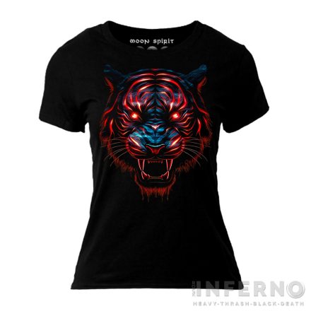 Flaming Tiger - tigrises női póló