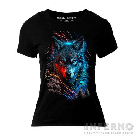 Blue wolf - farkasos női póló