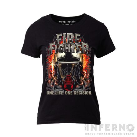 Fire Fighter in flames női póló