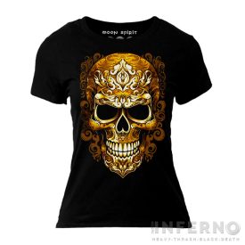 Gold skull - koponyás női póló