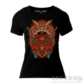 Samurai mask - koponyás női póló
