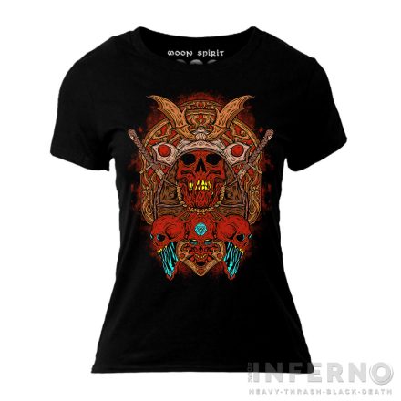 Samurai mask - koponyás női póló