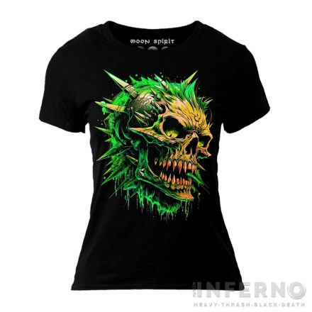 Green skull - koponyás női póló